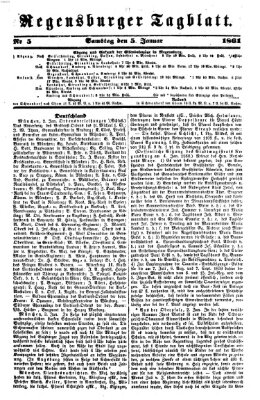 Regensburger Tagblatt Samstag 5. Januar 1861