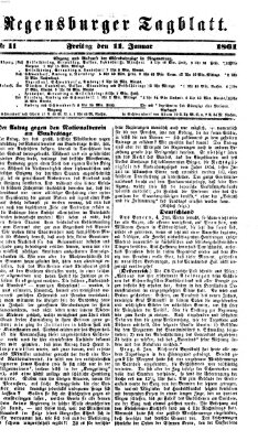 Regensburger Tagblatt Freitag 11. Januar 1861