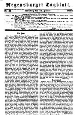 Regensburger Tagblatt Dienstag 15. Januar 1861