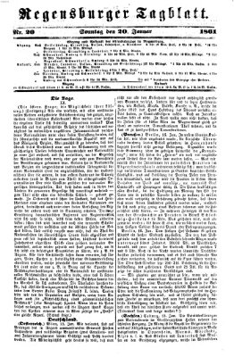 Regensburger Tagblatt Sonntag 20. Januar 1861