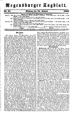 Regensburger Tagblatt Montag 21. Januar 1861