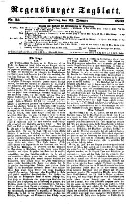 Regensburger Tagblatt Freitag 25. Januar 1861