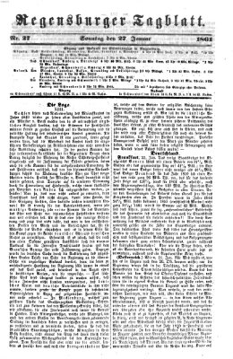 Regensburger Tagblatt Sonntag 27. Januar 1861