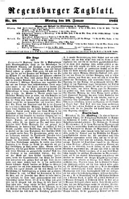 Regensburger Tagblatt Montag 28. Januar 1861