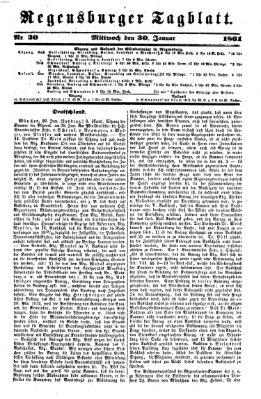 Regensburger Tagblatt Mittwoch 30. Januar 1861