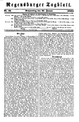 Regensburger Tagblatt Donnerstag 31. Januar 1861