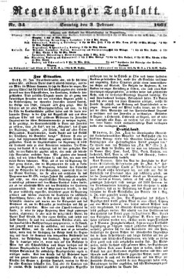 Regensburger Tagblatt Sonntag 3. Februar 1861