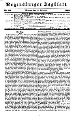 Regensburger Tagblatt Montag 4. Februar 1861