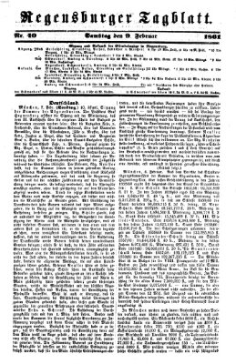 Regensburger Tagblatt Samstag 9. Februar 1861