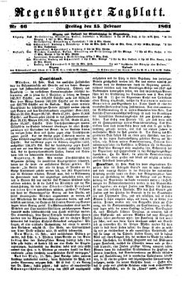 Regensburger Tagblatt Freitag 15. Februar 1861