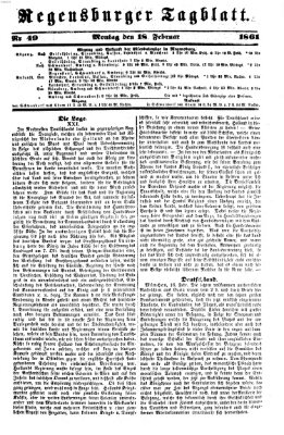 Regensburger Tagblatt Montag 18. Februar 1861