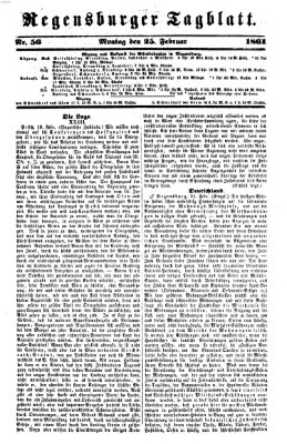 Regensburger Tagblatt Montag 25. Februar 1861