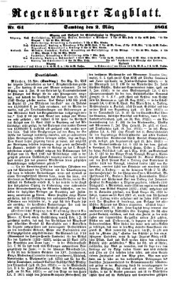 Regensburger Tagblatt Samstag 2. März 1861