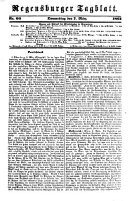 Regensburger Tagblatt Donnerstag 7. März 1861