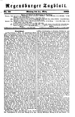 Regensburger Tagblatt Montag 11. März 1861