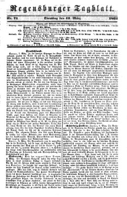 Regensburger Tagblatt Dienstag 12. März 1861