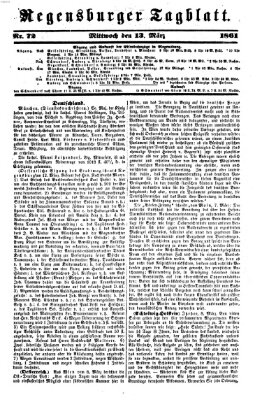 Regensburger Tagblatt Mittwoch 13. März 1861