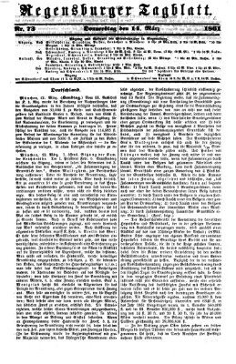 Regensburger Tagblatt Donnerstag 14. März 1861