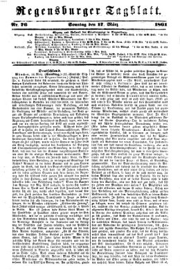 Regensburger Tagblatt Sonntag 17. März 1861