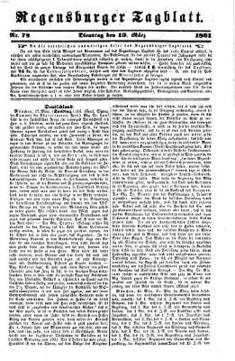 Regensburger Tagblatt Dienstag 19. März 1861