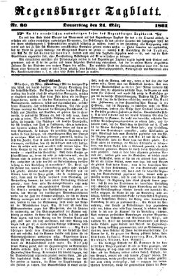 Regensburger Tagblatt Donnerstag 21. März 1861