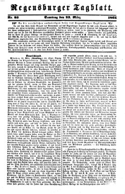 Regensburger Tagblatt Samstag 23. März 1861