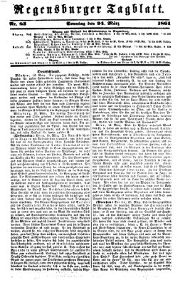 Regensburger Tagblatt Sonntag 24. März 1861