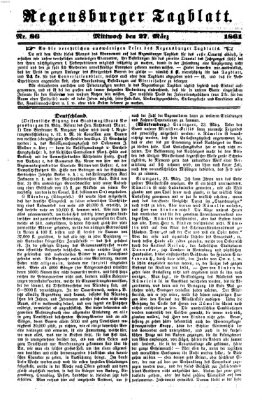 Regensburger Tagblatt Mittwoch 27. März 1861