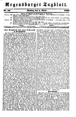 Regensburger Tagblatt Montag 1. April 1861