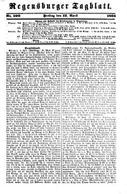 Regensburger Tagblatt Freitag 12. April 1861