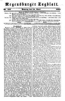 Regensburger Tagblatt Sonntag 14. April 1861