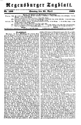 Regensburger Tagblatt Sonntag 21. April 1861