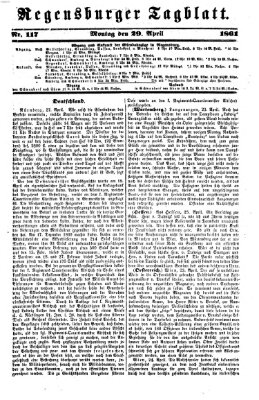 Regensburger Tagblatt Montag 29. April 1861