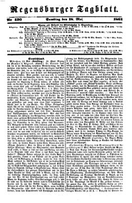 Regensburger Tagblatt Samstag 18. Mai 1861