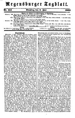 Regensburger Tagblatt Dienstag 4. Juni 1861