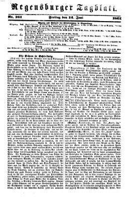 Regensburger Tagblatt Freitag 14. Juni 1861