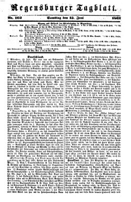 Regensburger Tagblatt Samstag 15. Juni 1861