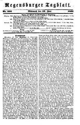 Regensburger Tagblatt Mittwoch 19. Juni 1861