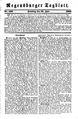 Regensburger Tagblatt Samstag 22. Juni 1861