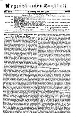 Regensburger Tagblatt Samstag 29. Juni 1861