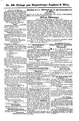 Regensburger Tagblatt Samstag 2. März 1861