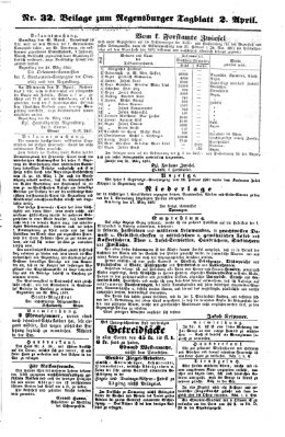 Regensburger Tagblatt Dienstag 2. April 1861