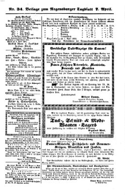 Regensburger Tagblatt Sonntag 7. April 1861