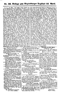 Regensburger Tagblatt Donnerstag 11. April 1861