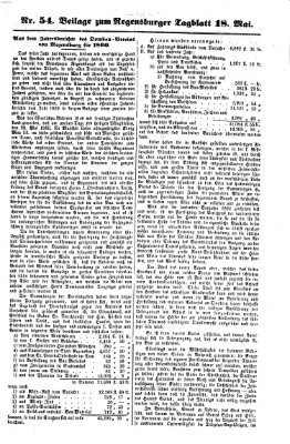 Regensburger Tagblatt Samstag 18. Mai 1861