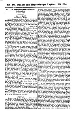 Regensburger Tagblatt Samstag 25. Mai 1861