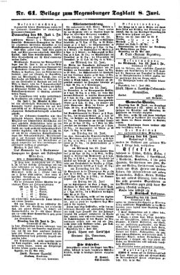 Regensburger Tagblatt Samstag 8. Juni 1861