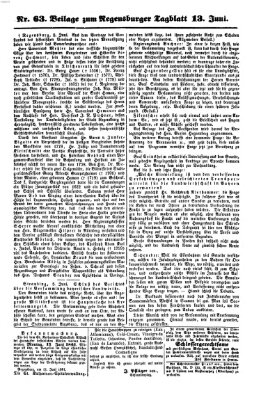 Regensburger Tagblatt Donnerstag 13. Juni 1861