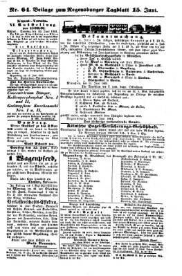 Regensburger Tagblatt Samstag 15. Juni 1861