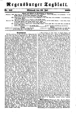 Regensburger Tagblatt Mittwoch 10. Juli 1861